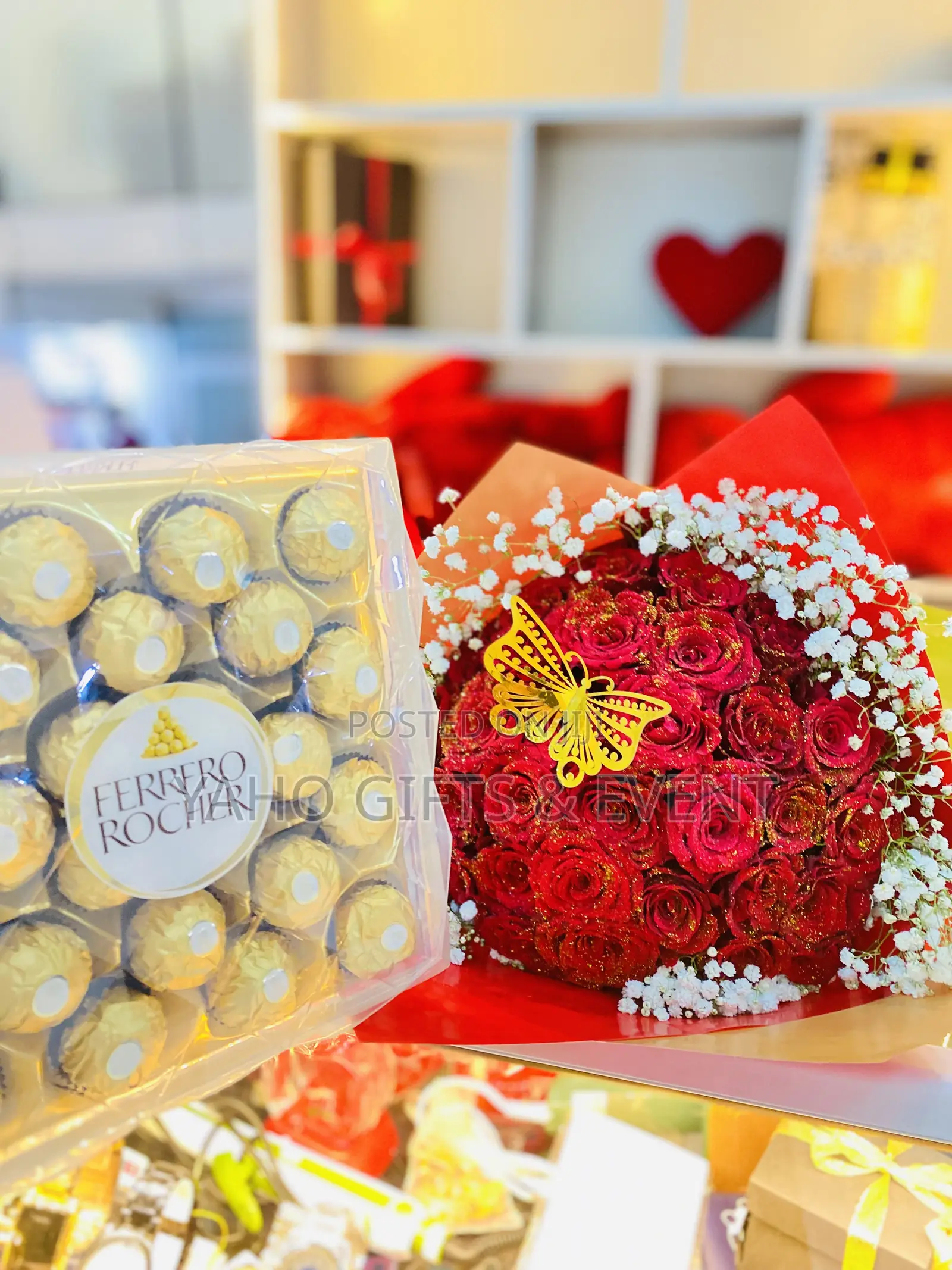 Flower and Ferrero 25psc Chocolate Gift