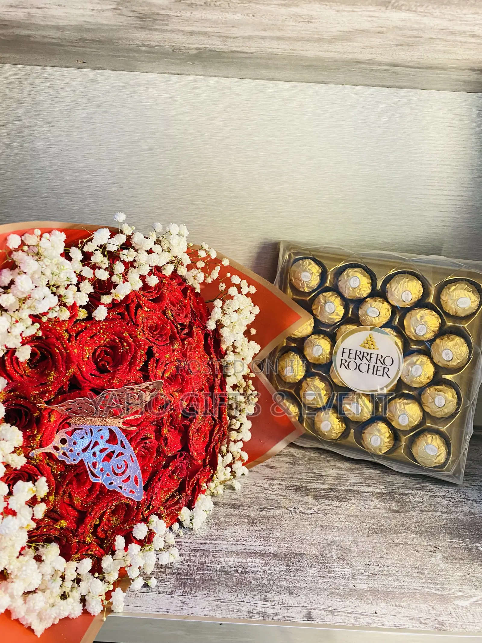 Flower and Ferrero 25psc Chocolate Gift