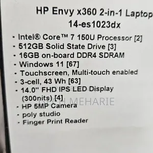New Laptop HP Envy X360 16GB Intel Core Ultra 7 SSD 512GB