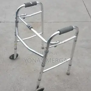 Photo - Folding Walker With Wheels፸剩case of 2 Silver Walkers
