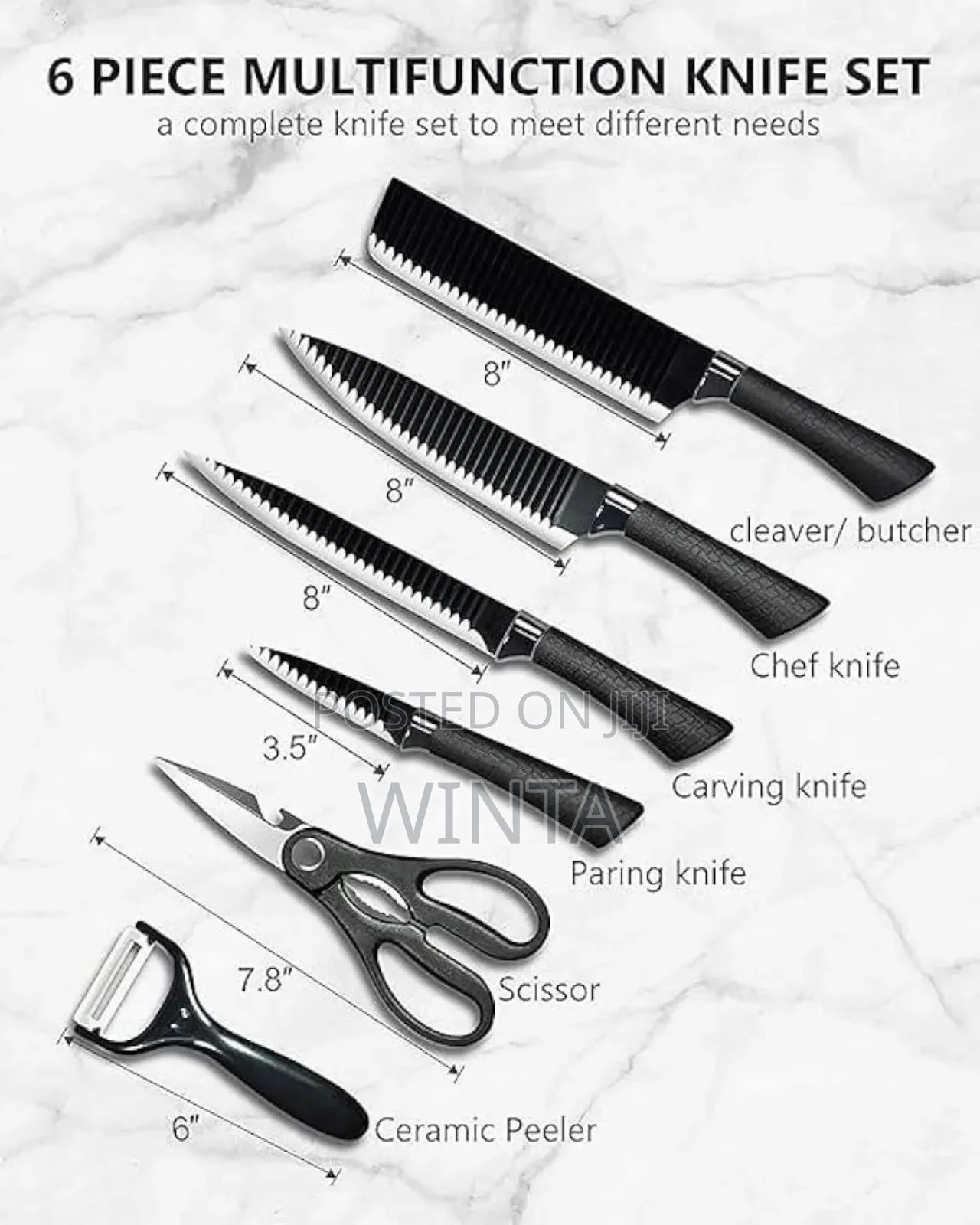 6 PCS Starter Knife