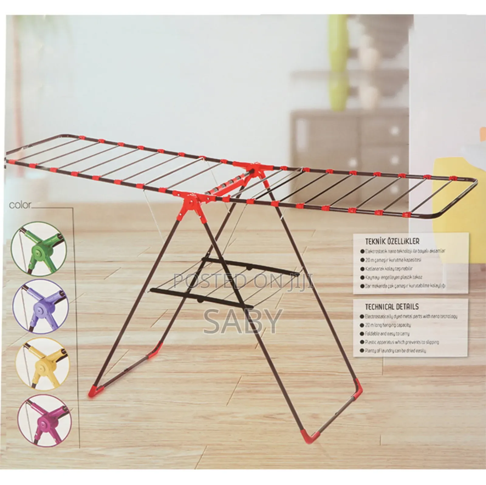 Layers Steel Clothes Drying Rack Foldable