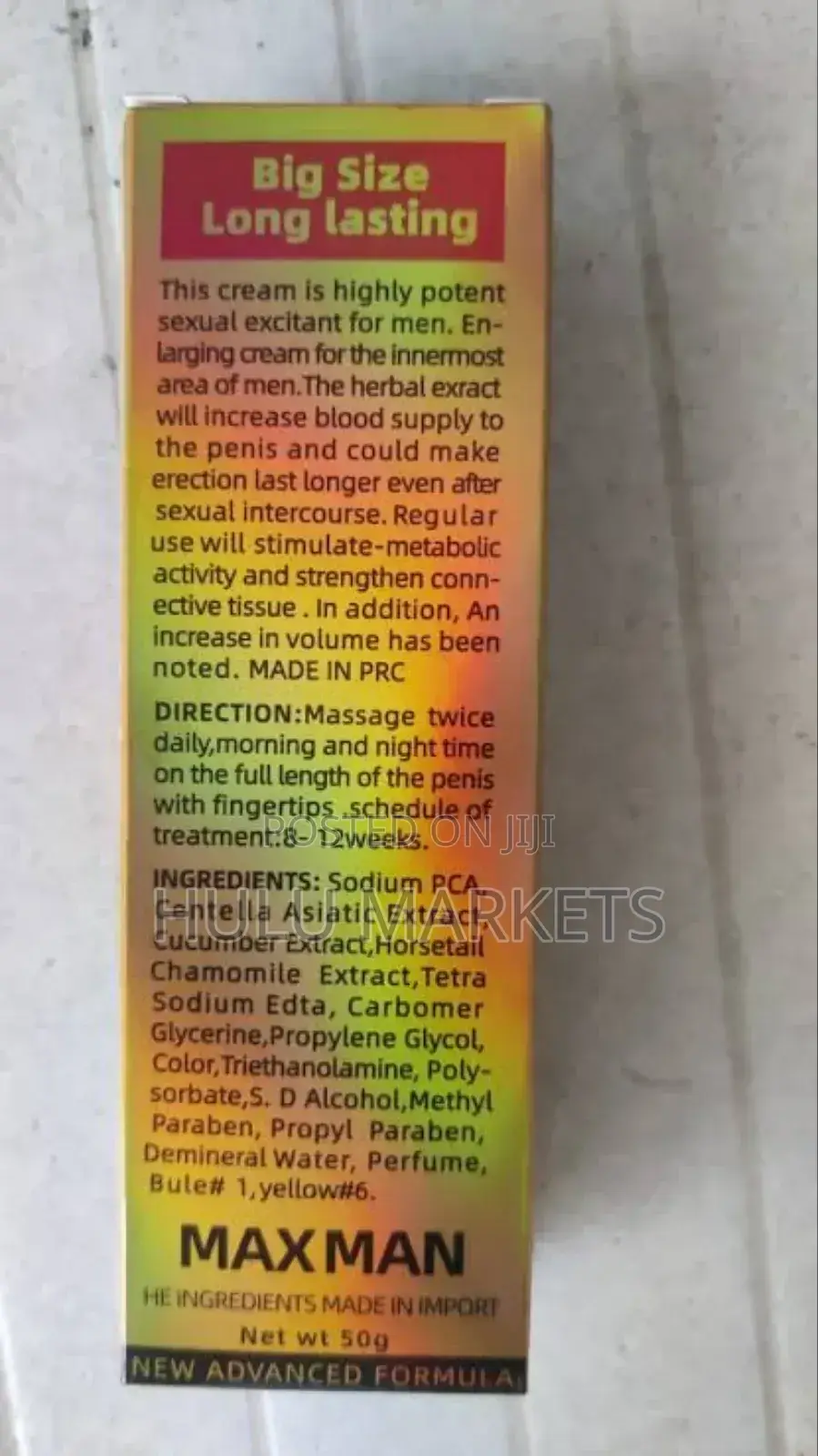 Max Man Massage Cream