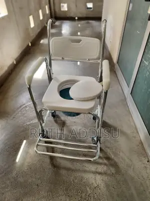 Wheel Commode Chair Almunium Very Good Cushion Toilet Seat