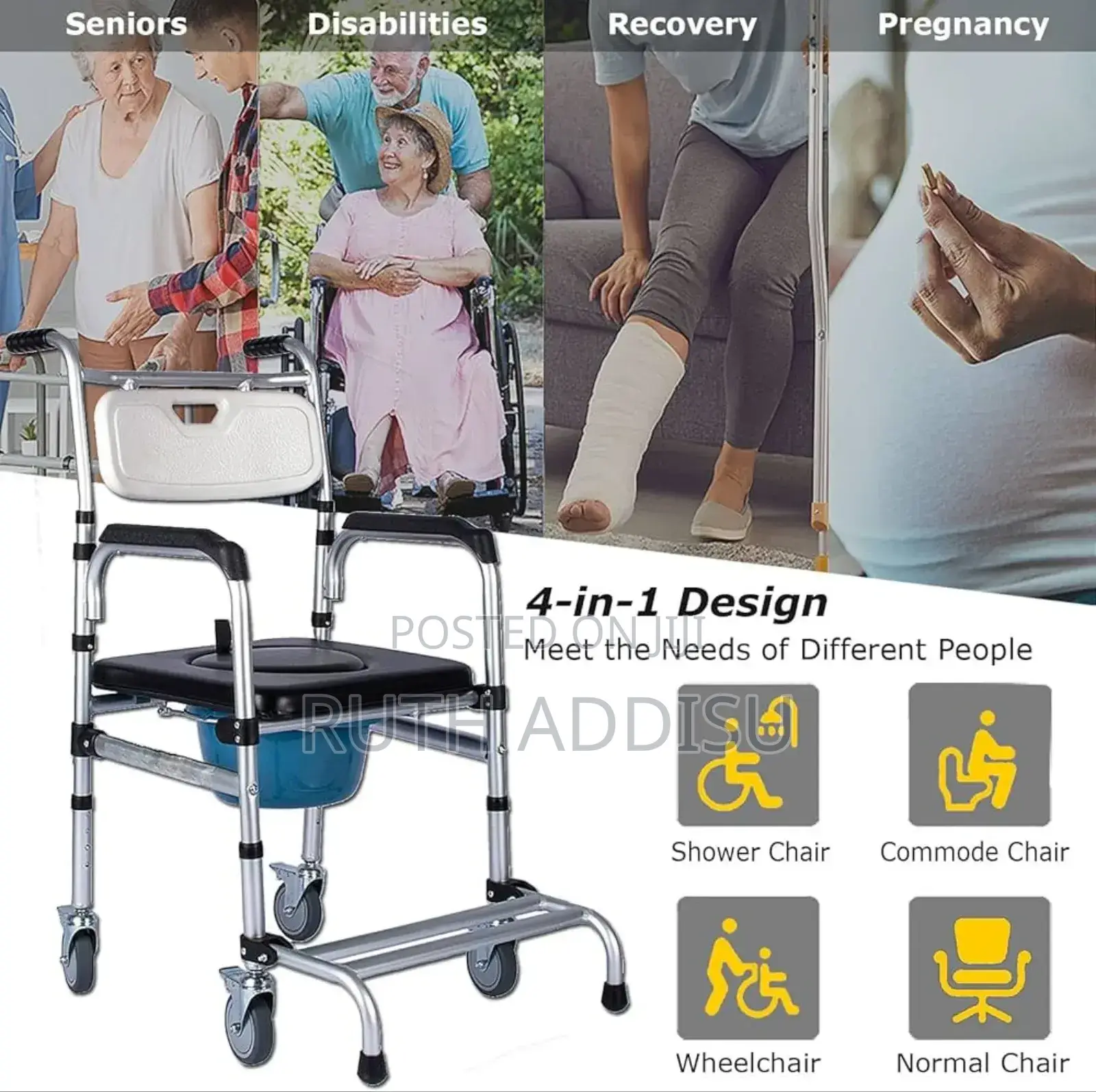 Commode Mini Wheel Chair去玩commode Chair我會commode Chair New