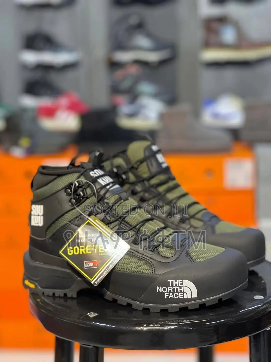 Original the North Face ‘Soukuu’ ‘Black/Olive’ Boots Shoes