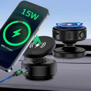 Photo - 2in1 Wireless Charger With Vaccum Suction Phone Holder