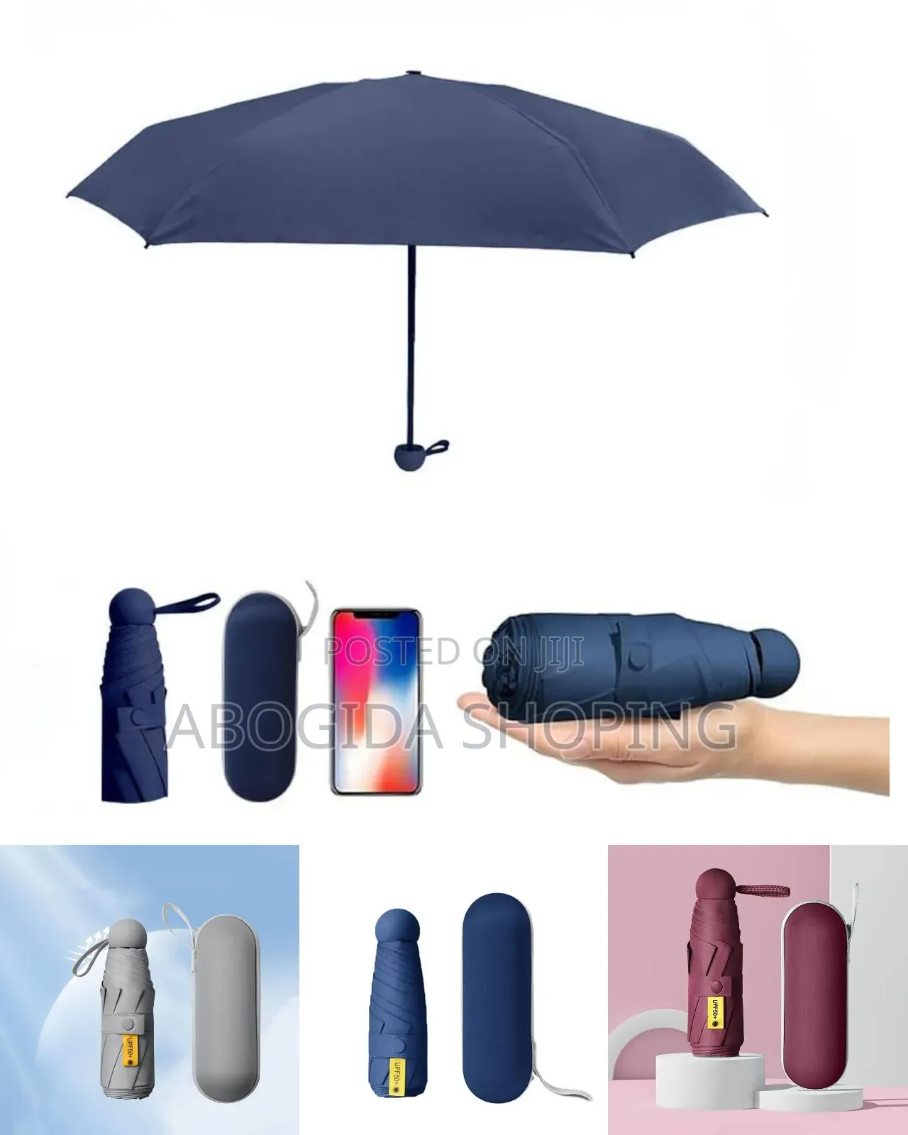 Mini Uv Pocket Umbrella 8 Ribs Lightweight Stylish Design