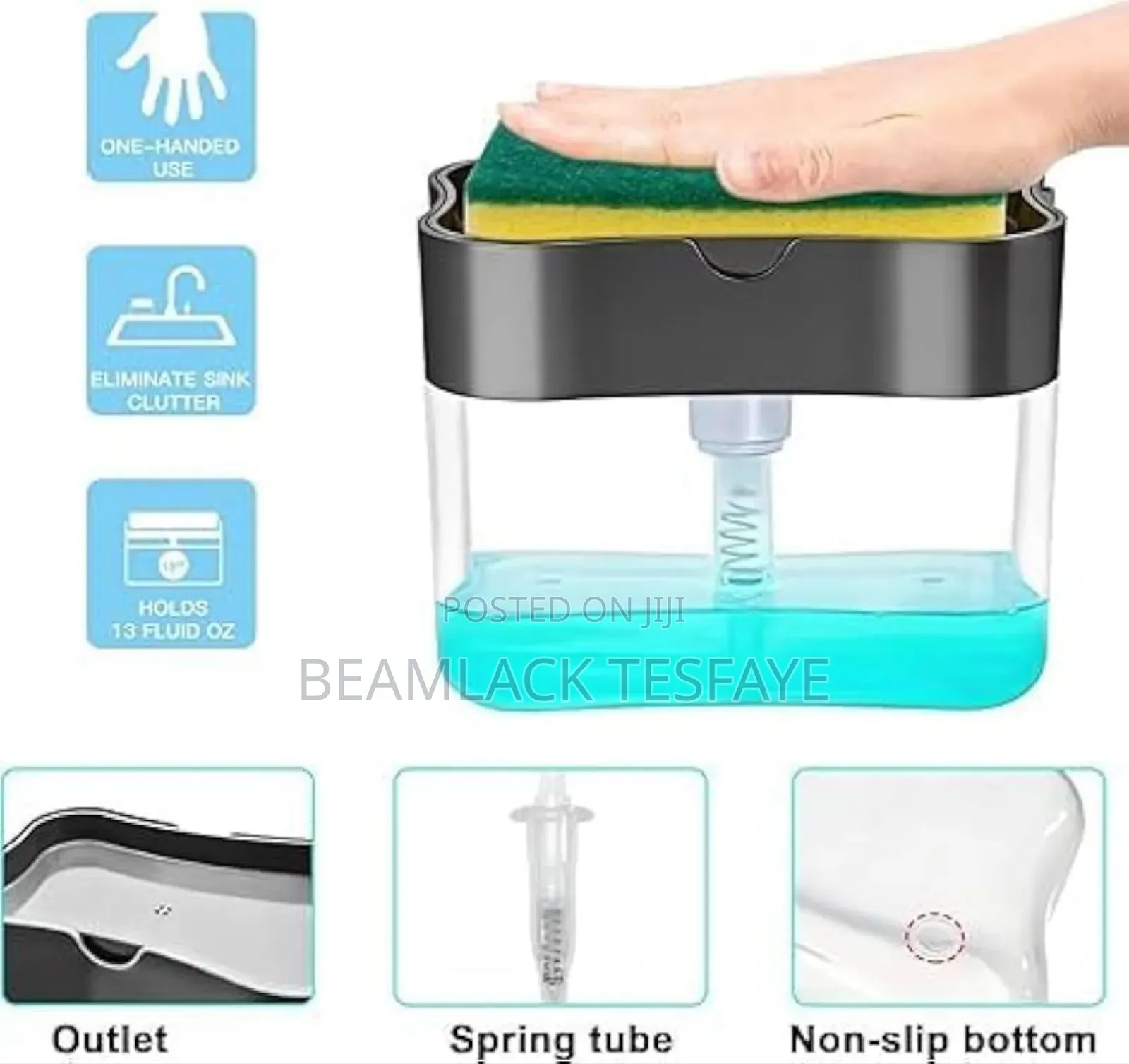 Soap Pump Dispenser With Sponge