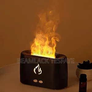 ለቤት መልካም መዓዛን የሚሰጥ. Flame Aroma Diffuser Humidifier