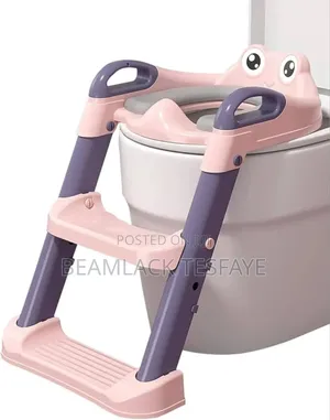 መቀመጫው ስፖንጅ Potty Training Seat With Ladder