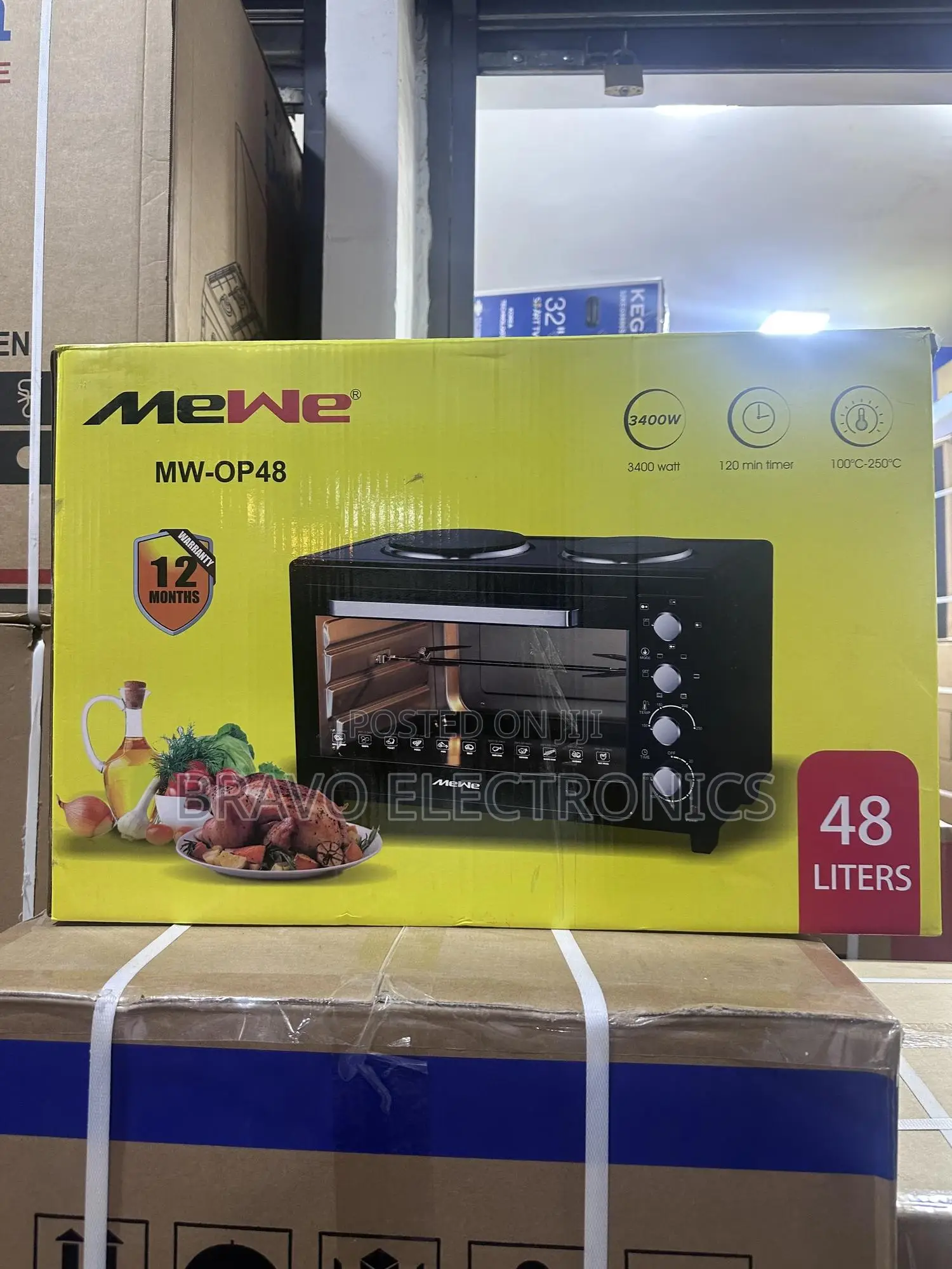 Mewe Mini Oven 48l With 2 Hot Plates