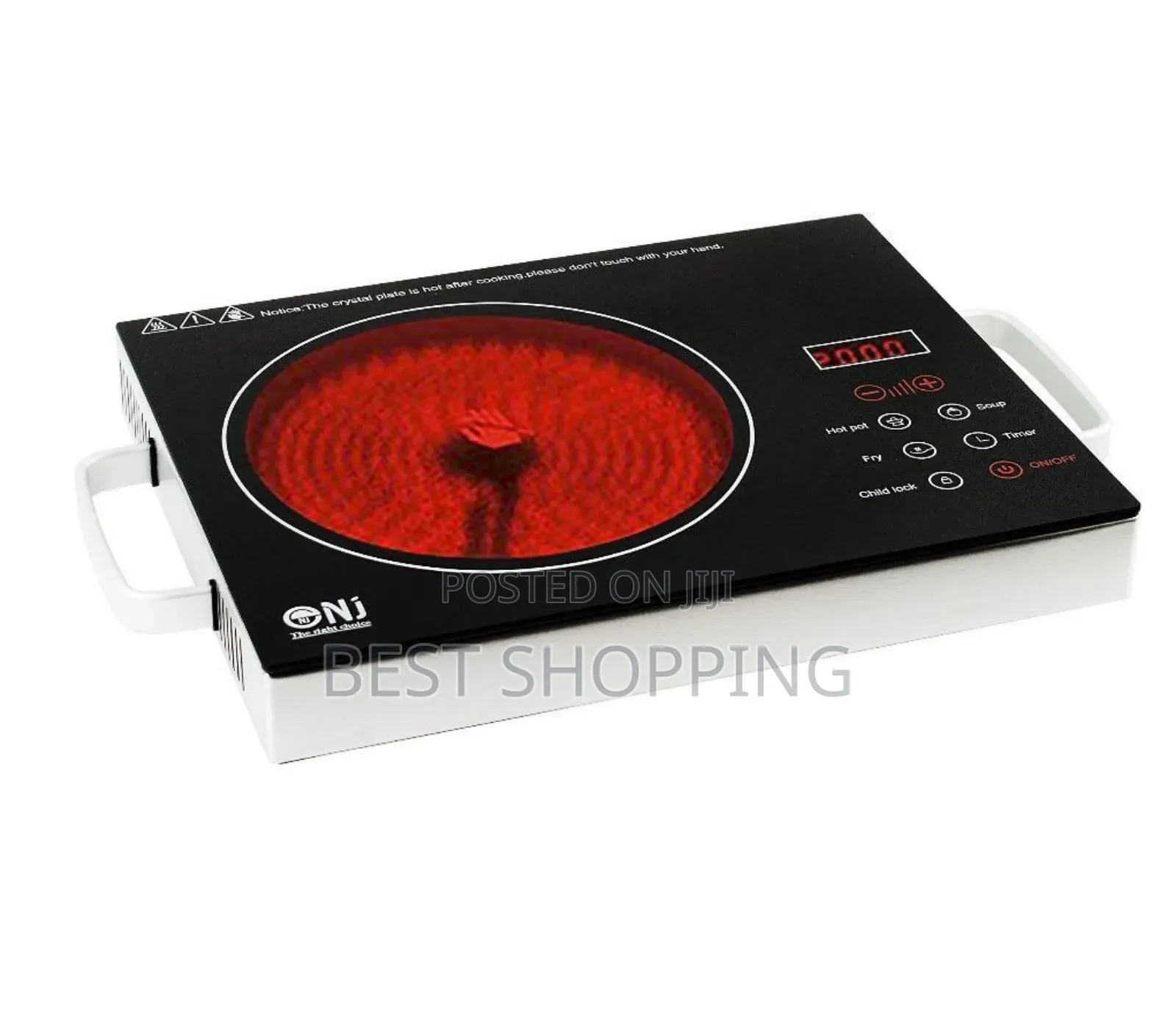 Saachi Touch Electric Stove High Quality Black Colour ተች ስቶቨ