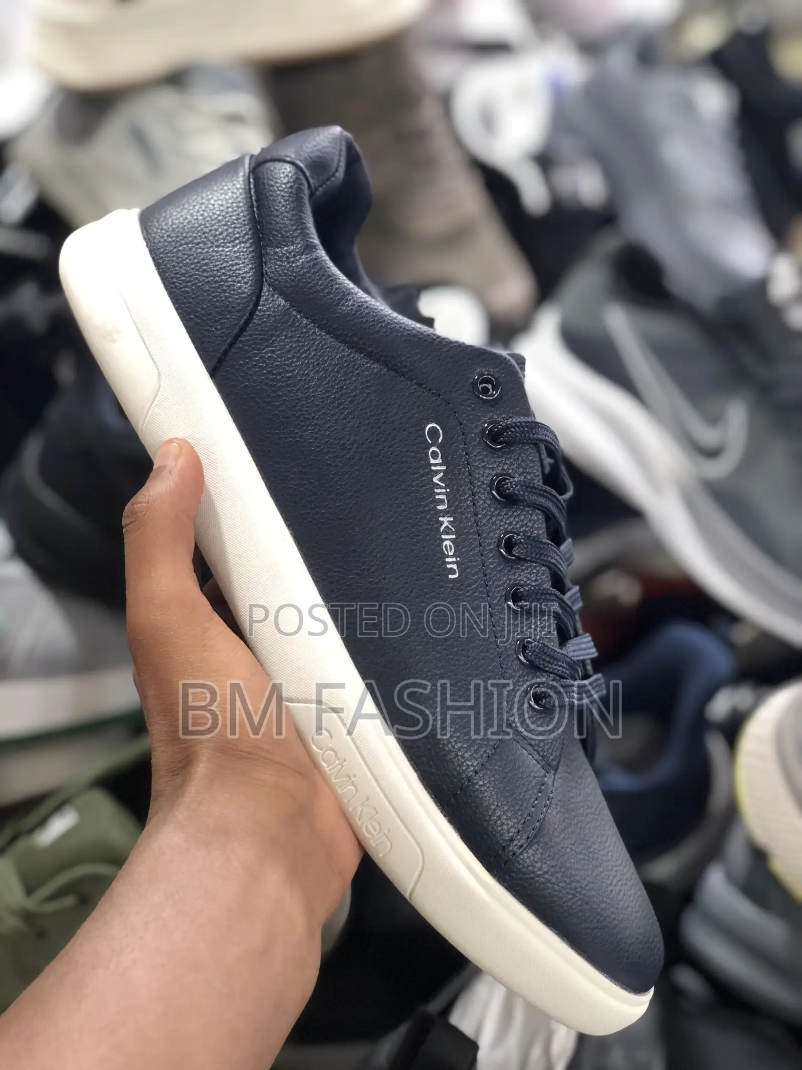 Blue Black Ck Flats Shoes