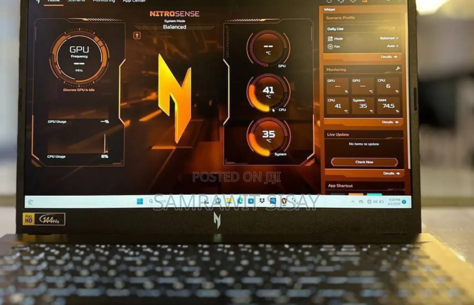 New Laptop Acer Nitro 5 16GB AMD Ryzen 7 SSD 1T