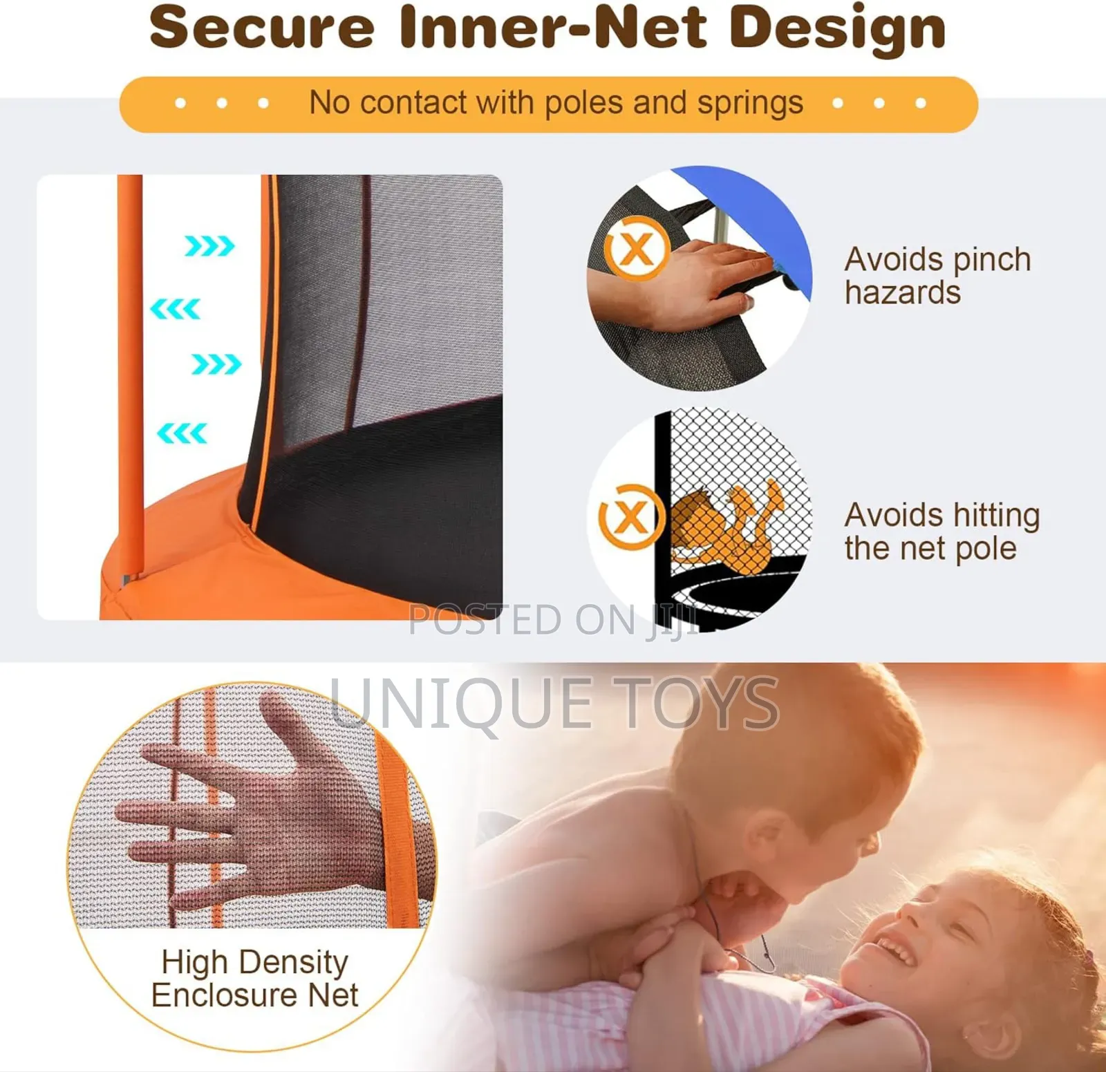 Outdoor Unique Flower Shape Trampoline With Enclosure Net