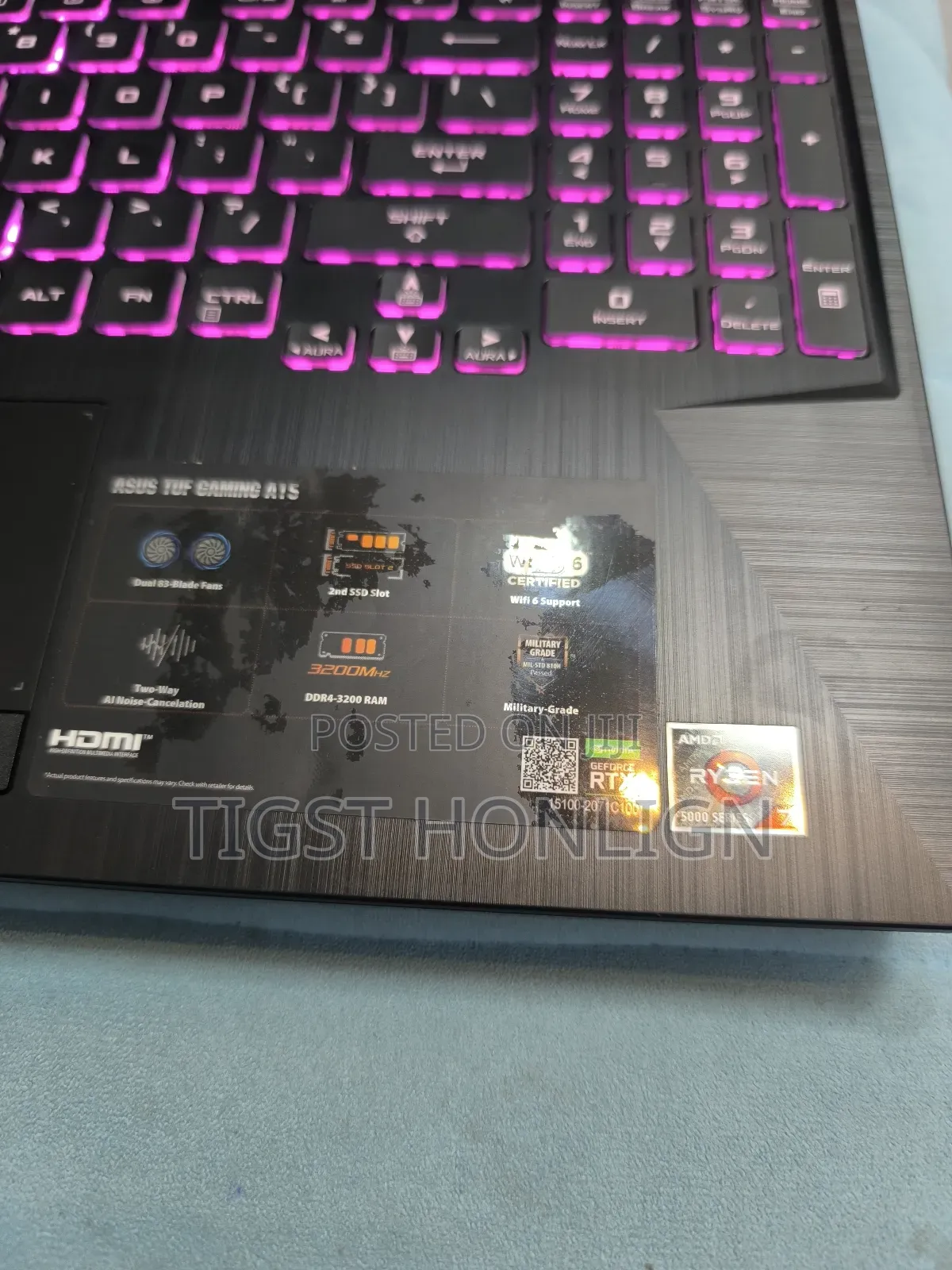 New Laptop Asus TUF Gaming A15 16GB AMD Ryzen 7 SSD 512GB