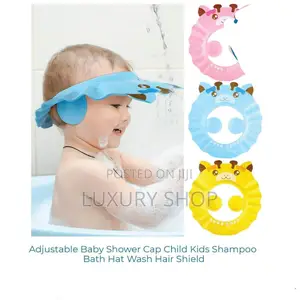 Photo - Adjustable Baby Shower Cap Child Kids Bath Hat Wash Hair