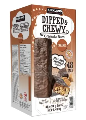 Kirkland Chocolate የብዛት ዋጋ 48 ፍሬ Dipped and Chewy Granola
