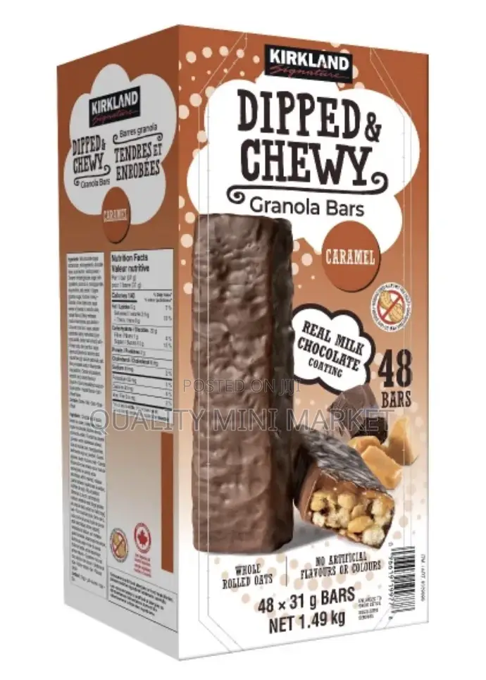 Kirkland Chocolate የብዛት ዋጋ 48 ፍሬ Dipped and Chewy Granola