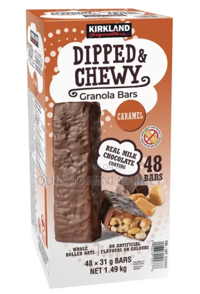 Kirkland Chocolate የብዛት ዋጋ 48 ፍሬ Dipped and Chewy Granola