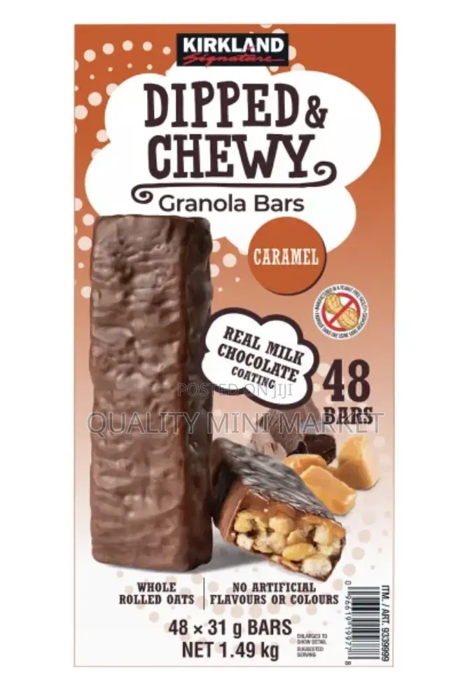 Kirkland Chocolate የብዛት ዋጋ 48 ፍሬ Dipped and Chewy Granola