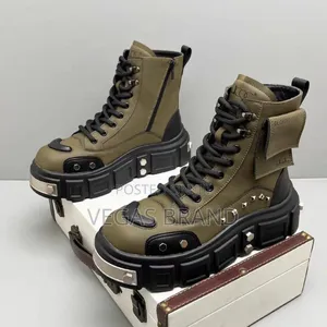 Photo - Men's Chunky Platform Dark Green Master Quality Shoes