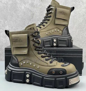 Men's Chunky Platform Dark Green Master Quality Shoes