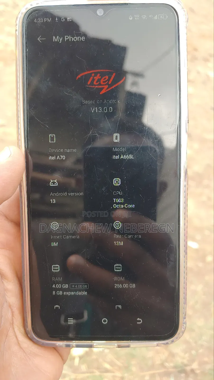 New Itel A70 256 GB White