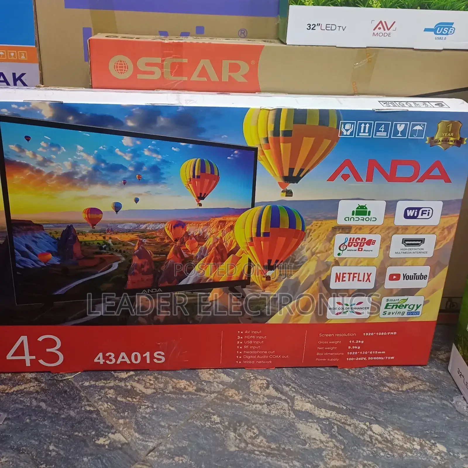 Anda Tv 43" Smart Android Tv
