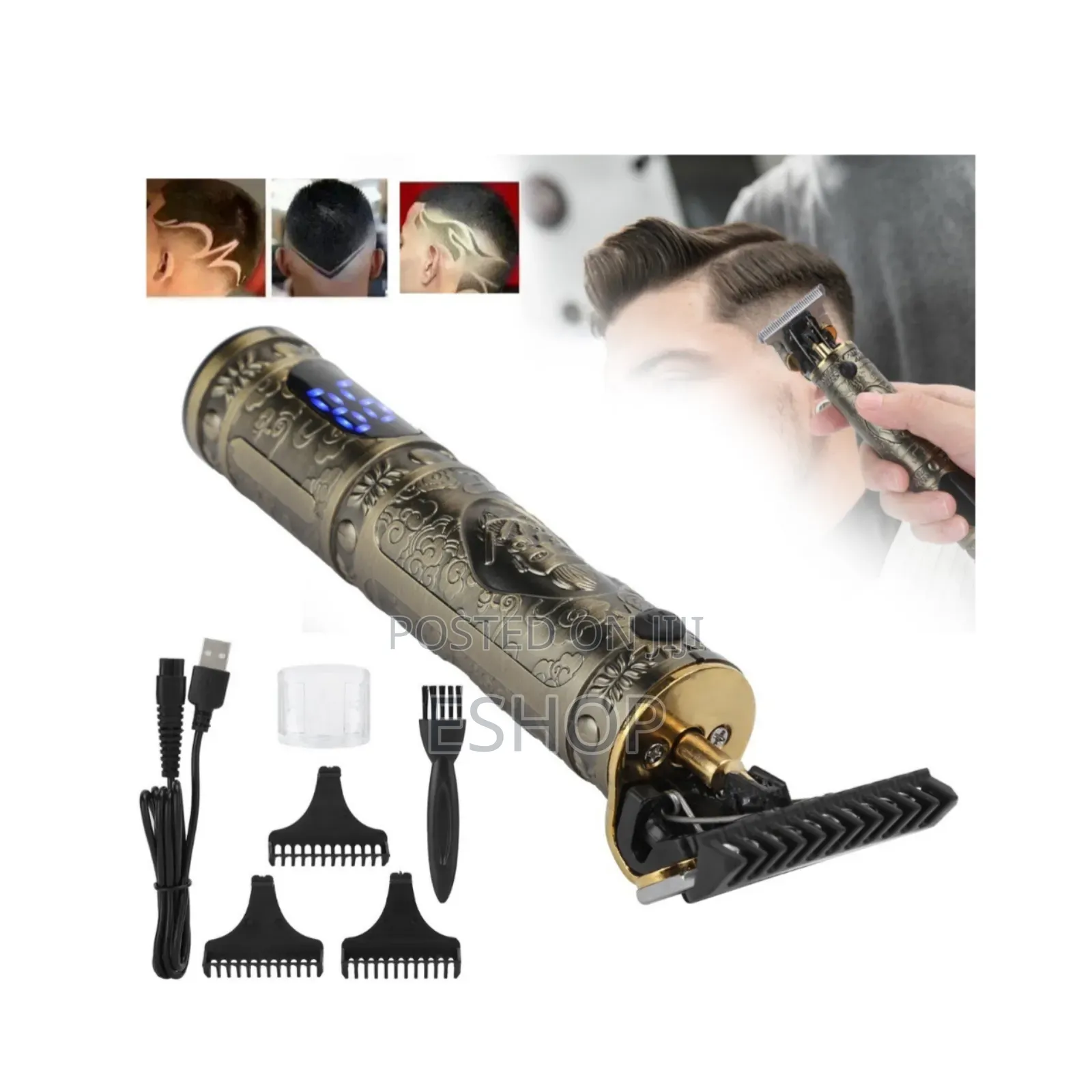 **Kemei Hair Trimmer – Strong Motor Sharp Blades**