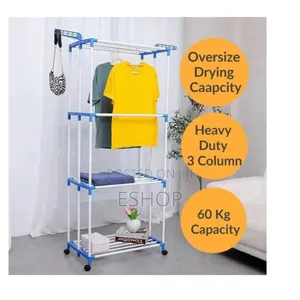 **Large Surface Drying Rack – Dries Clothes Faster**
