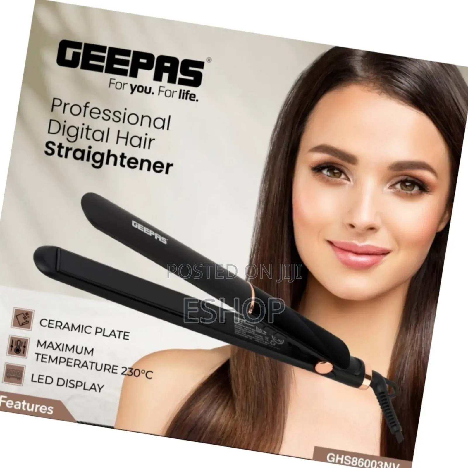 **Geepas Flat Iron – 1-hour Auto Shut-off For Safety**