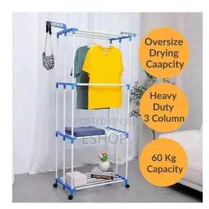 Photo - **4-Tier Foldable Clothes Rack – Easy to Move Store**