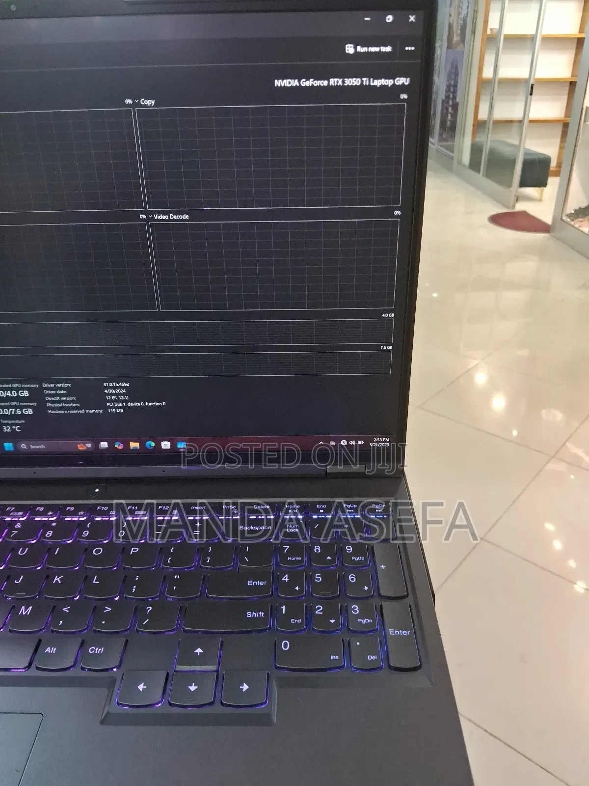 New Laptop Lenovo Legion 5 16GB AMD Ryzen 5 SSD 512GB