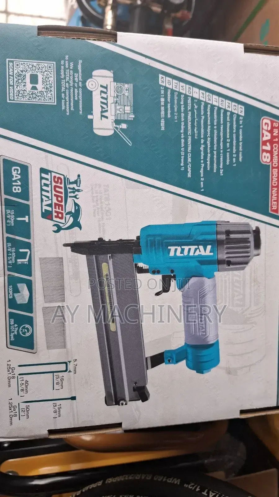 Total 2 in 1 Nailer Stapler (Tat81501)
