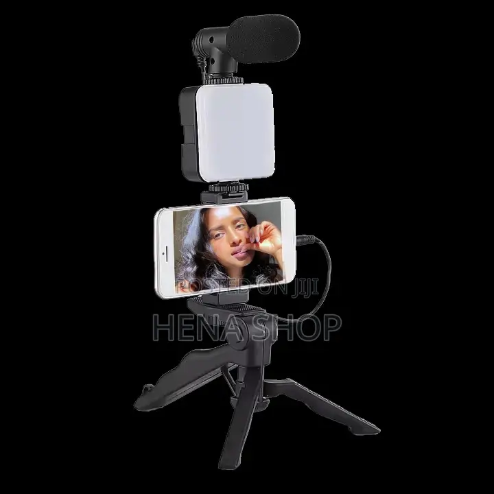3 በ 1 የያዘ Original የ [Video] መቅረጫ - | Light | Mic | Tripod |