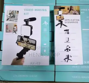 3 በ 1 የያዘ Original የ [Video] መቅረጫ - | Light | Mic | Tripod |