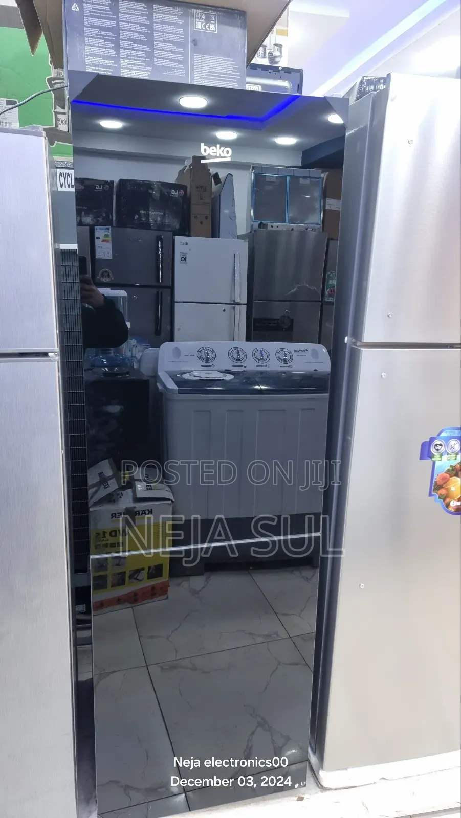 Beko Refrigerator 350l Freestanding Front Glass Free Deliver