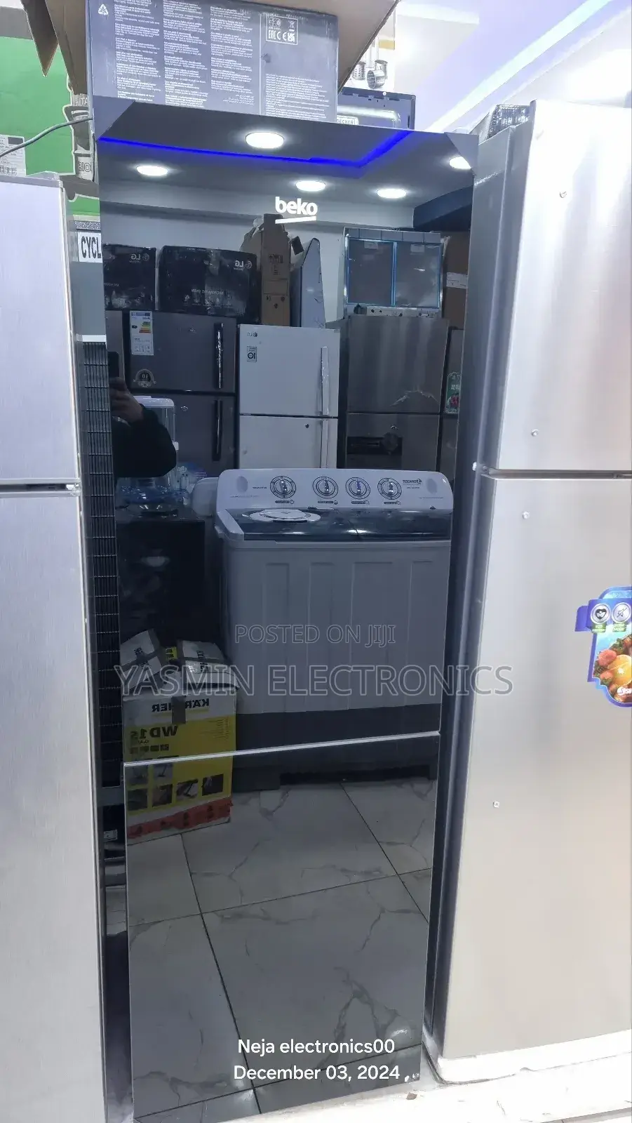 Beko Refrigerator 350l Freestanding Front Glass Free Deliver