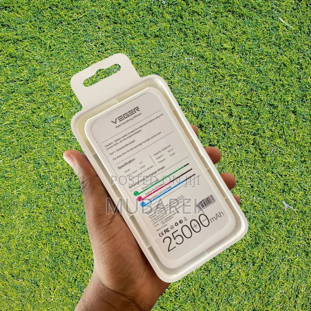 Reduced Charging Time: 25000mah