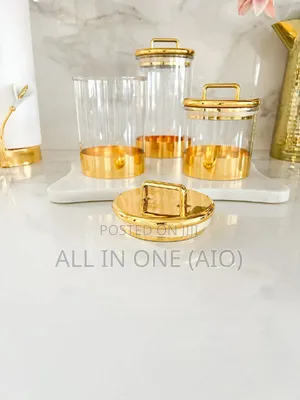 3 PCS Set Acrylic Canister (የጥራጥሬ ማስቀመጫ)