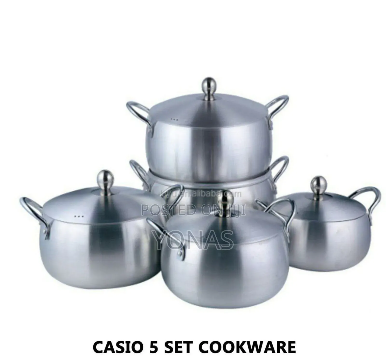  Casio 5 Set Cookware (ካሲዮ 5 ሴት የወጥ ቤት እቃዎች) 
