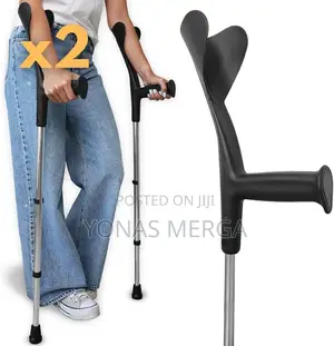 Photo - Pack X2 Units Adjustable Adult Crutches፪بcrutches -