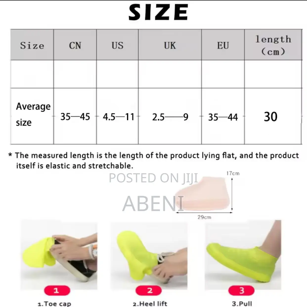 1 Pair Silicone Waterproof Shoe Covers