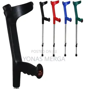 Photo - Axilla Under Arm Crutches,Telescopic Non-Slip Walker- 1 Pair