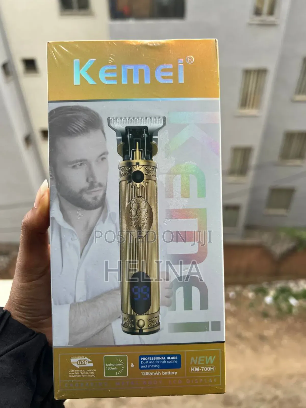 Fade መስሪያ Kemei Professional Hair Clipper