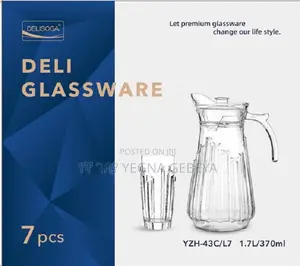 Elegant Deli Glass Drinking Ware Set – 7-Piece