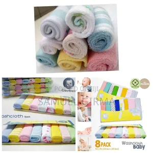 Photo - 8pc Kids Wash Clothes 
የልጆች መጠራረጊያ
ማጠቢያ