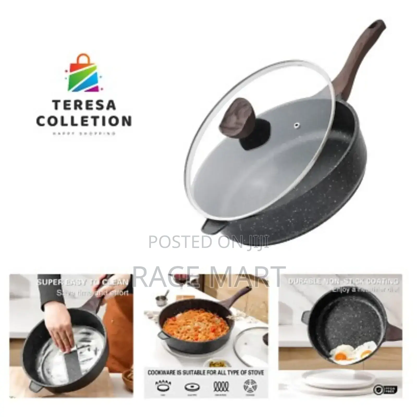 Momcoc ባለ ክዳን መጥበሻ